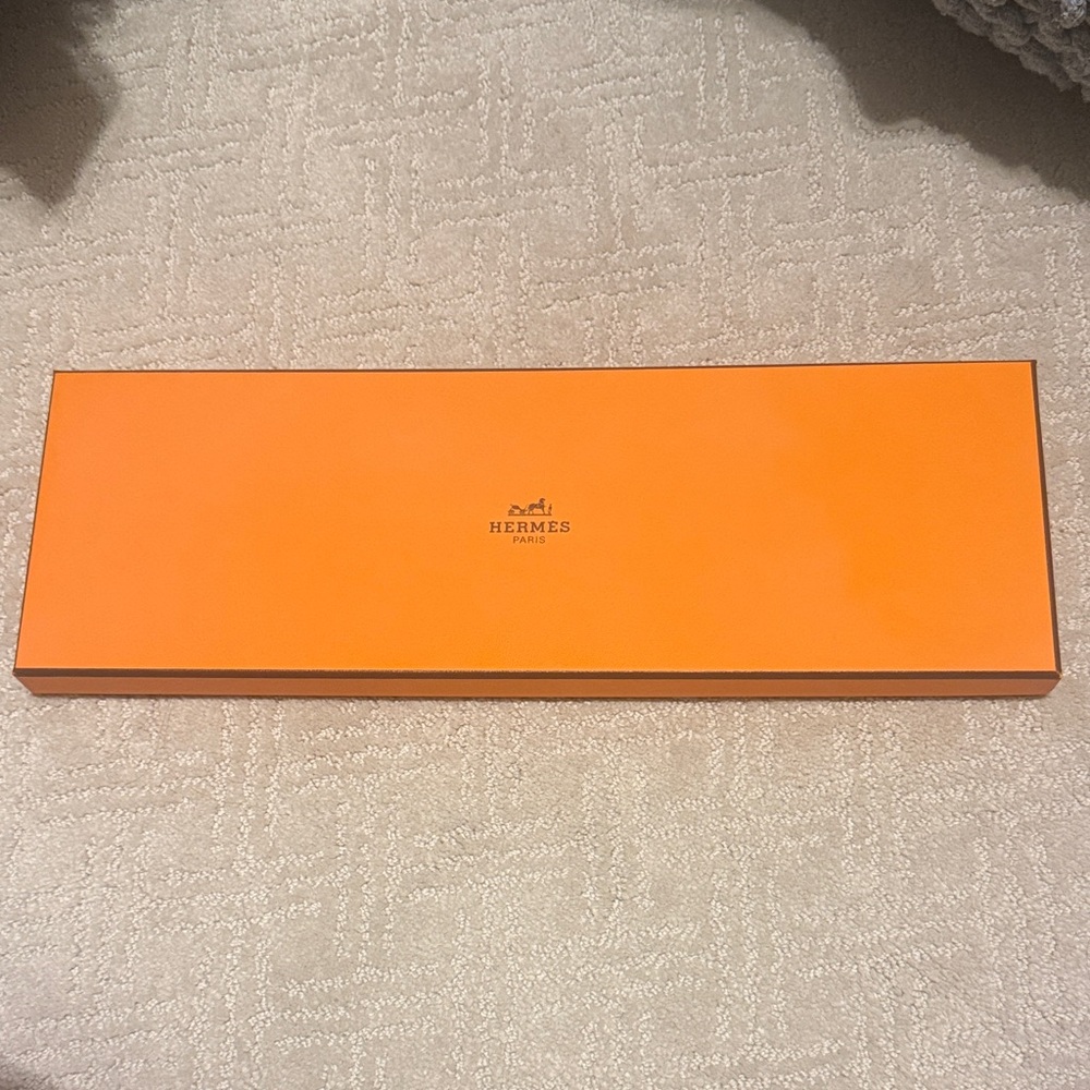 Hermes Signature Orange Tie Box